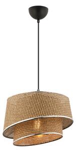 Luster na lanku BARETTE 1xE27/60W/230V hnedý/lesklý chróm