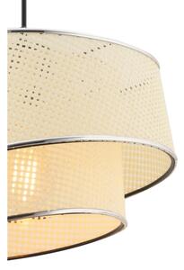 Závesný luster na lankách BARETTE 1xE27/60W/230V krémový/lesklý chróm