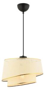 Závesný luster na lanku BARETTE 1xE27/60W/230V krémová/zlatá