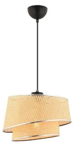 Luster na lankách BARETTE 1xE27/60W/230V béžová/lesklý chróm