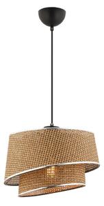 Luster na lanku BARETTE 1xE27/60W/230V hnedý/lesklý chróm