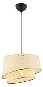 Závesný luster na lanku BARETTE 1xE27/60W/230V krémová/zlatá