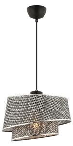 Závesný luster na lankách BARETTE 1xE27/60W/230V sivý/lesklý chróm