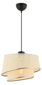 Závesný luster na lankách BARETTE 1xE27/60W/230V krémový/lesklý chróm