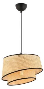 Závesný luster na lanku BARETTE 1xE27/60W/230V béžová/čierna