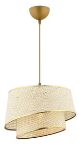 Závesný luster na lanku BARETTE 1xE27/60W/230V krémová/zlatá