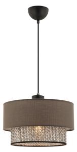 Závesný luster na lanku ECHO 1xE27/60W/230V hnedý/sivý