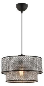 Závesný luster ECHO na lanku 1xE27/60W/230V sivá/čierna