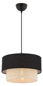 Závesný luster na lanku ECHO 1xE27/60W/230V čierna/krémová