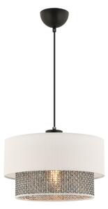 Luster na lanku ECHO 1xE27/60W/230V krémová/šedá