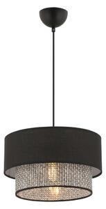 Luster na lanku ECHO 1xE27/60W/230V čierna/šedá