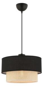Závesný luster na lanku ECHO 1xE27/60W/230V čierna/krémová
