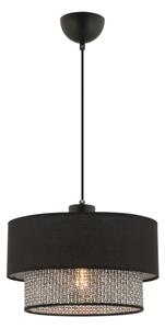 Luster na lanku ECHO 1xE27/60W/230V čierna/šedá