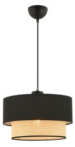 Luster na lanku ECHO 1xE27/60W/230V čierna/béžová
