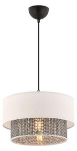 Luster na lanku ECHO 1xE27/60W/230V krémová/šedá