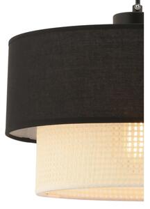 Závesný luster na kábli ECHO 1xE27/60W/230V čierna/krémová