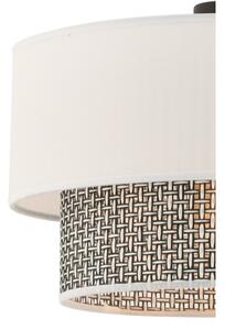 Luster na lanku ECHO 1xE27/60W/230V krémová/šedá