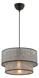 Závesný luster ECHO na lanku 1xE27/60W/230V sivá/čierna