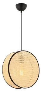 Závesné svietidlo BIG DRUM s lankom 1xE27/60W/230V, béžová/čierna
