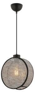 Závesné svietidlo na lanku DRUM 1xE27/60W/230V sivá/čierna