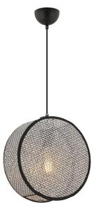 Luster na lanku BIG DRUM 1xE27/60W/230V sivá/čierna