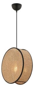 Luster na lanku BIG DRUM 1xE27/60W/230V hnedá/čierna