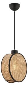 Luster na lanku DRUM 1xE27/60W/230V hnedá/čierna