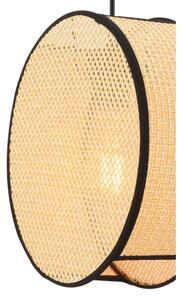 Závesné svietidlo BIG DRUM s lankom 1xE27/60W/230V, béžová/čierna