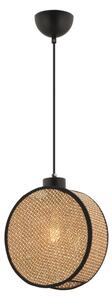 Luster na lanku DRUM 1xE27/60W/230V hnedá/čierna