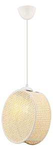 Závesný luster na lane DRUM 1xE27/60W/230V krémový