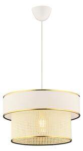 Závesný luster na lanku ERO 1xE27/60W/230V krémová/zlatá