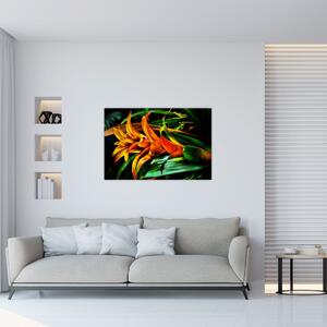 Obraz oranžovej kytice (90x60 cm)