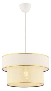 Závesný luster na lanku ERO 1xE27/60W/230V krémová/zlatá