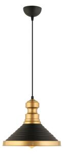 Závesný luster na lanku MONZA 1xE27/40W/230V, priemer 30 cm, čierna/zlatá