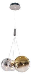 LED luster na lanku ENNA 3xG9/5W/230V 3000K dymový/zlatý