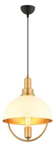 Luster na lane MONZA 1xE27/40W/230V pr. 30 cm krémová/zlatá