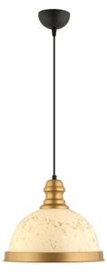 Luster na lanku MONZA 1xE27/40W/230V pr. 29 cm krémová/bronzová