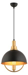 Luster na lane MONZA 1xE27/40W/230V priemer 30 cm čierna/zlatá
