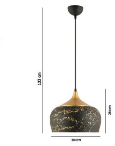 Závesný luster na lanku MONZA 1xE27/40W/230V pr. 30 cm čierna/bronzová