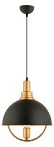 Luster na lane MONZA 1xE27/40W/230V priemer 30 cm čierna/zlatá