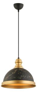 Závesný luster na lanku MONZA 1xE27/40W/230V pr. 29 cm čierna/bronzová