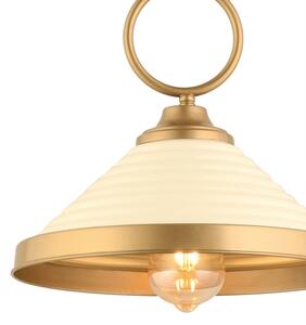 Závesné svietidlo MONZA na kábli, 1xE27/40W/230V, priemer 30 cm, krémová/bronzová