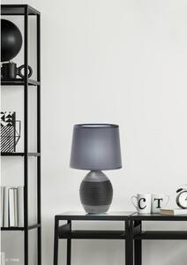 Tmavosivá stolová lampa s textilným tienidlom (výška 35 cm) Ambon – Candellux Lighting