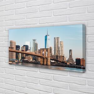 Obraz na plátne Panorama bridge river 100x50 cm