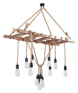 Luster na lanku EREBOS 12xE27/40W/230V hnedý