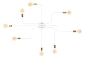 Prisadený luster TRUVA 8xE27/40W/230V biela/zlatá