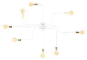 Prisadený luster TRUVA 8xE27/40W/230V biela/zlatá