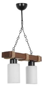 Elegantný luster na reťazi JASMIN 2xE27/40W/230V hnedá/biela