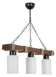 Luster na reťazi JASMIN 3xE27/40W/230V hnedá/biela