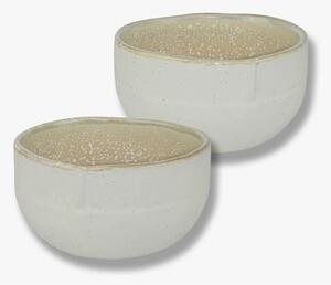 Bielo-béžové misky v súprave 2 ks z kameňa ø 10 cm Sand Grain – Mette Ditmer Denmark